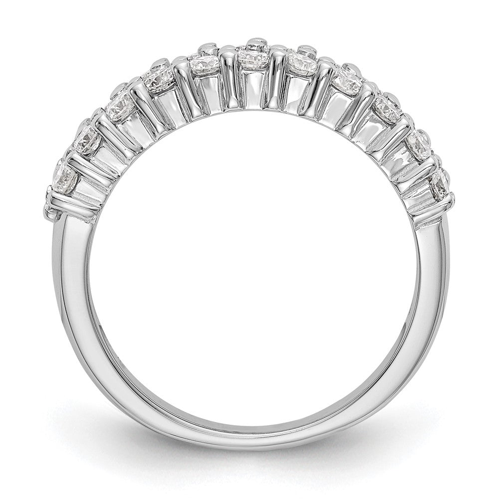 14K Weißgold Ring mit echten Diamanten