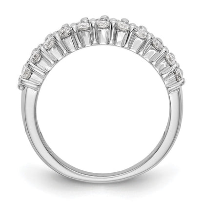 14K Weißgold Ring mit echten Diamanten