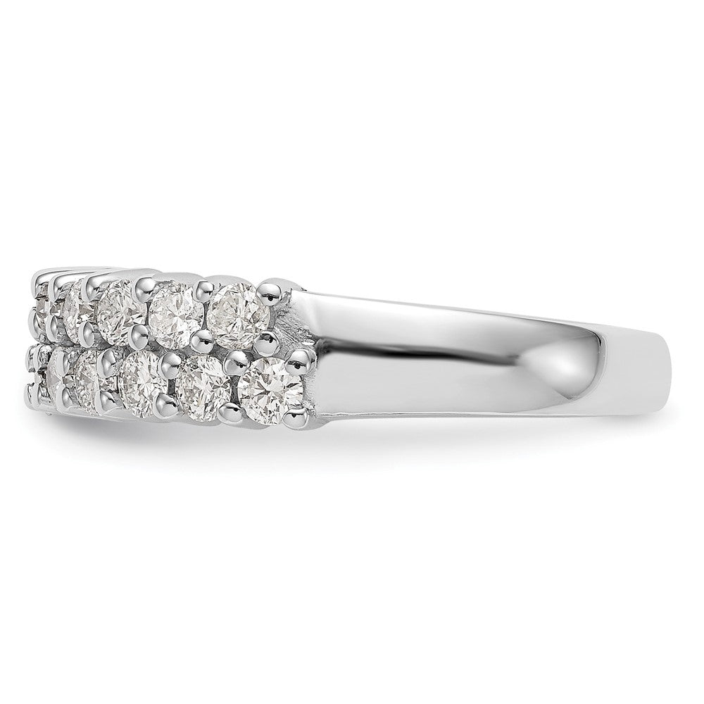 14K Weißgold Ring mit echten Diamanten