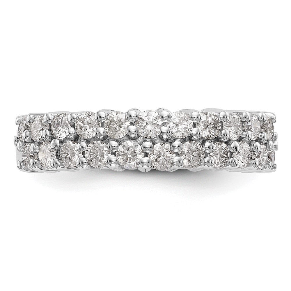 14K Weißgold Ring mit echten Diamanten