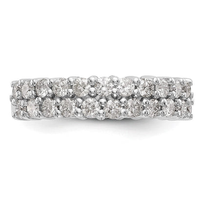 14K Weißgold Ring mit echten Diamanten