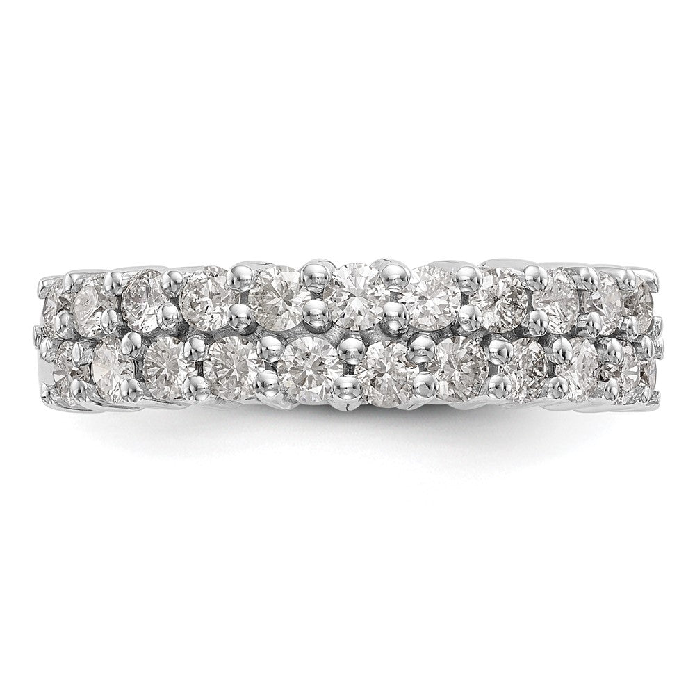 14K Weißgold Ehering mit natürlichen Diamanten 0,99 ct
