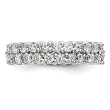 14K Weißgold Ehering mit natürlichen Diamanten 0,99 ct