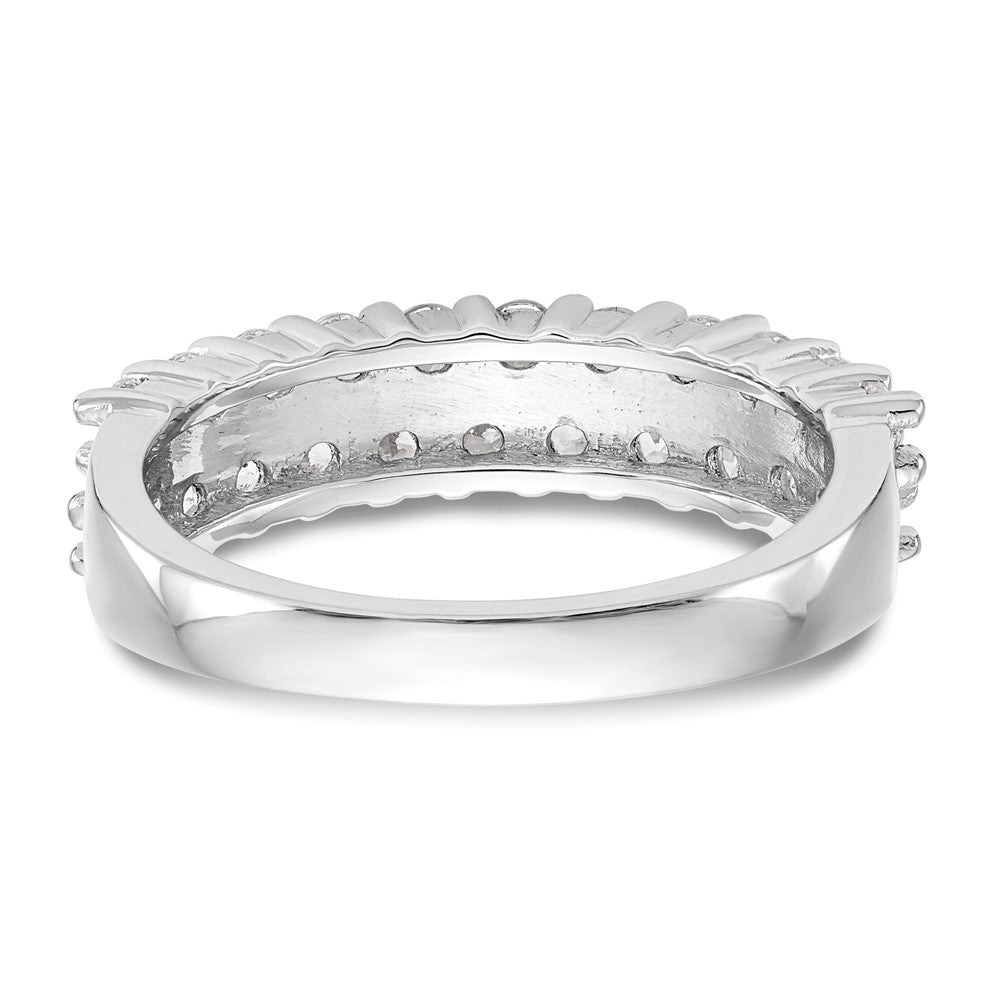 14K Weißgold Ehering mit natürlichen Diamanten 0,99 ct
