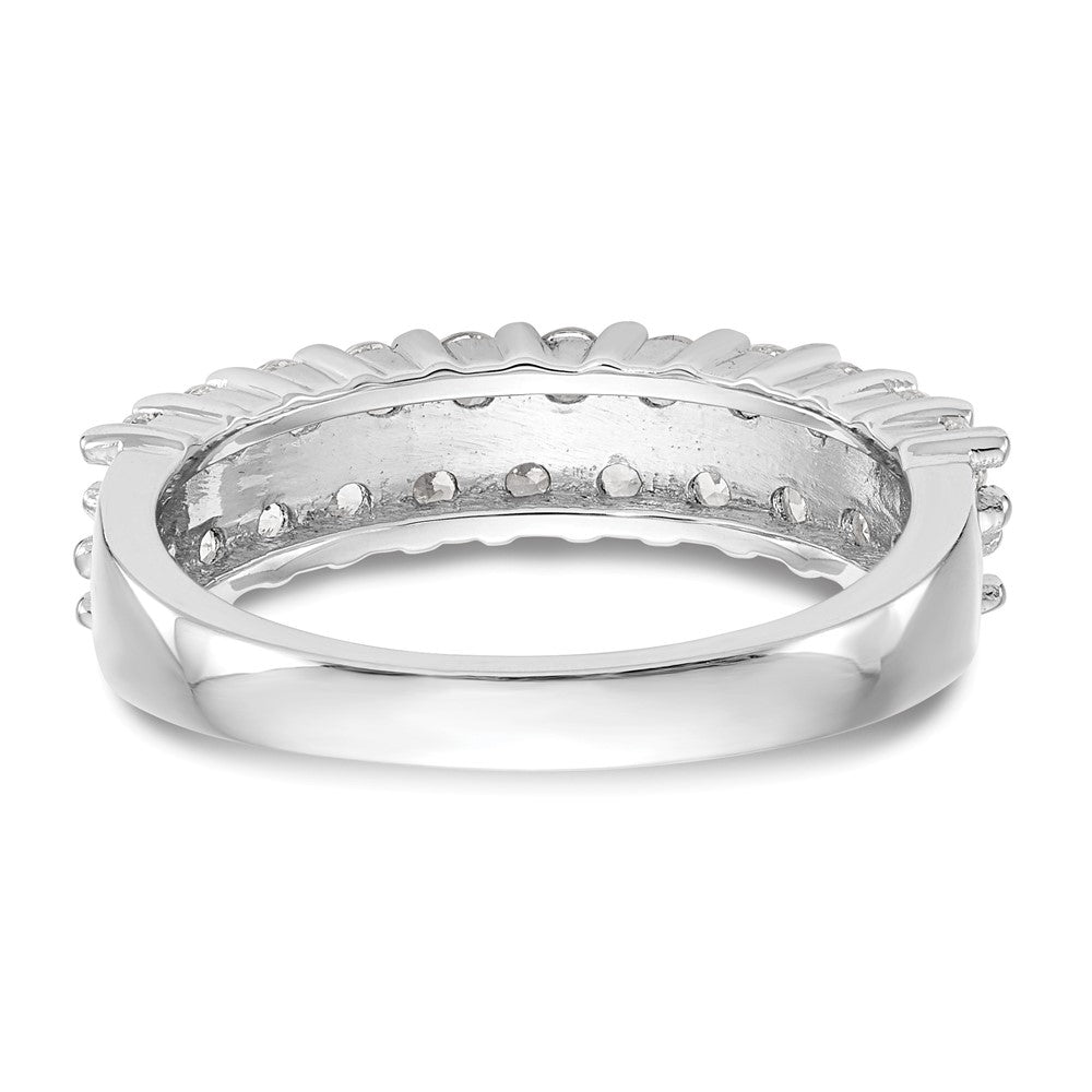 14K Weißgold Ring mit echten Diamanten