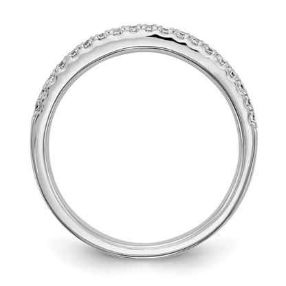 14K Weißgold Ehering mit natürlichen Diamanten, 0,38 ct. Gesamtgewicht