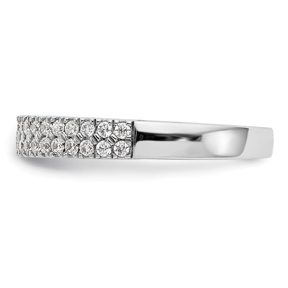 14K Weißgold Ehering mit natürlichen Diamanten, 0,38 ct. Gesamtgewicht
