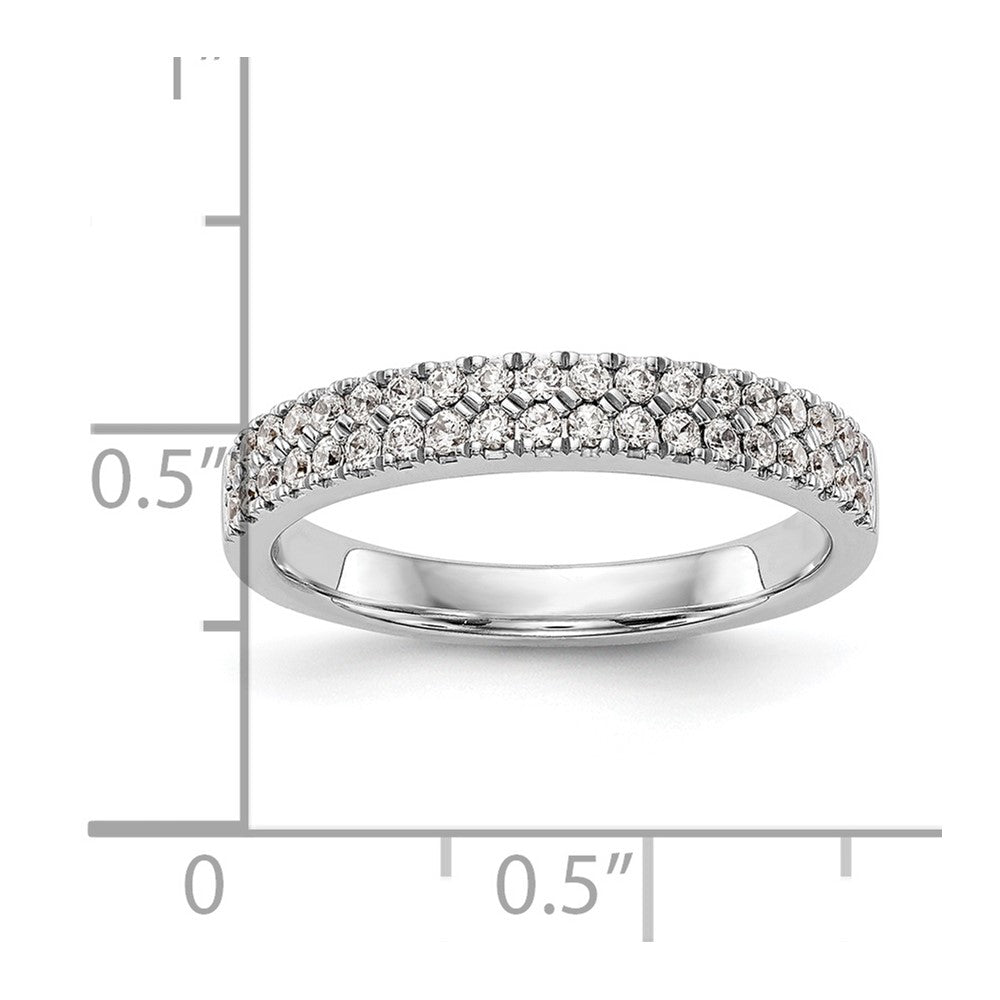 14K Weißgold Ehering mit natürlichen Diamanten, 0,38 ct. Gesamtgewicht