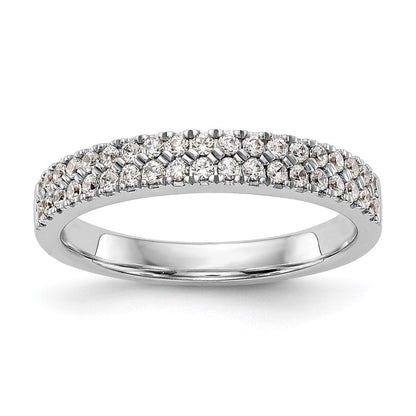 14K Weißgold Ehering mit natürlichen Diamanten, 0,38 ct. Gesamtgewicht
