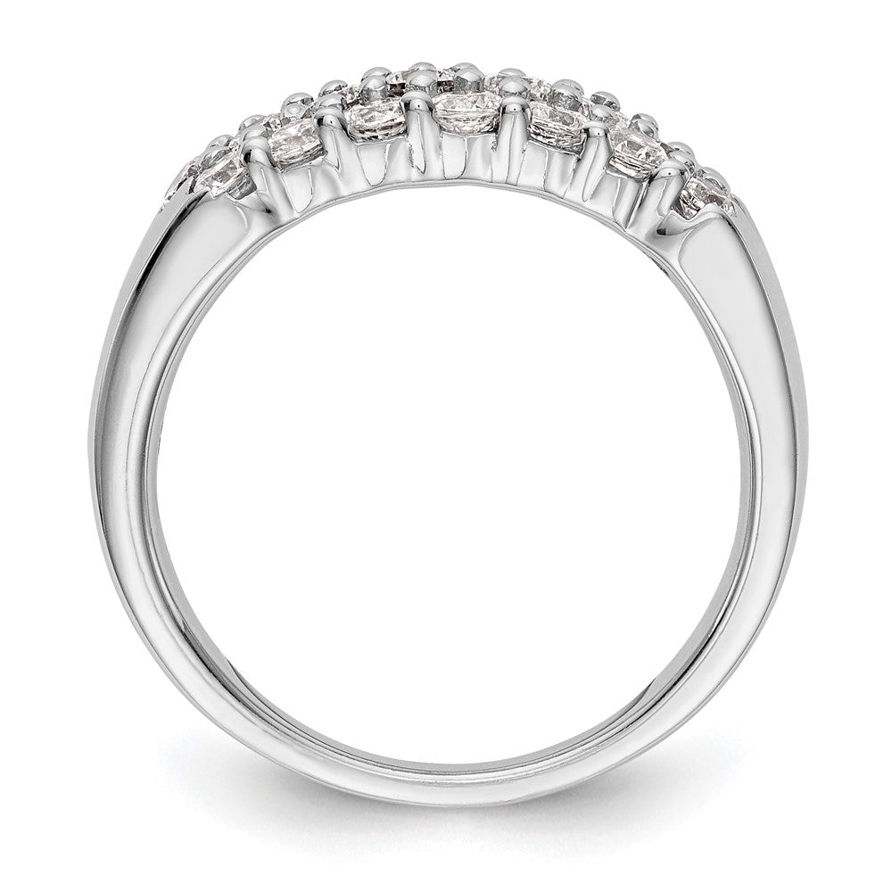 14K Weißgold Ehering mit natürlichen Diamanten