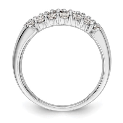 14K Weißgold Ehering mit natürlichen Diamanten