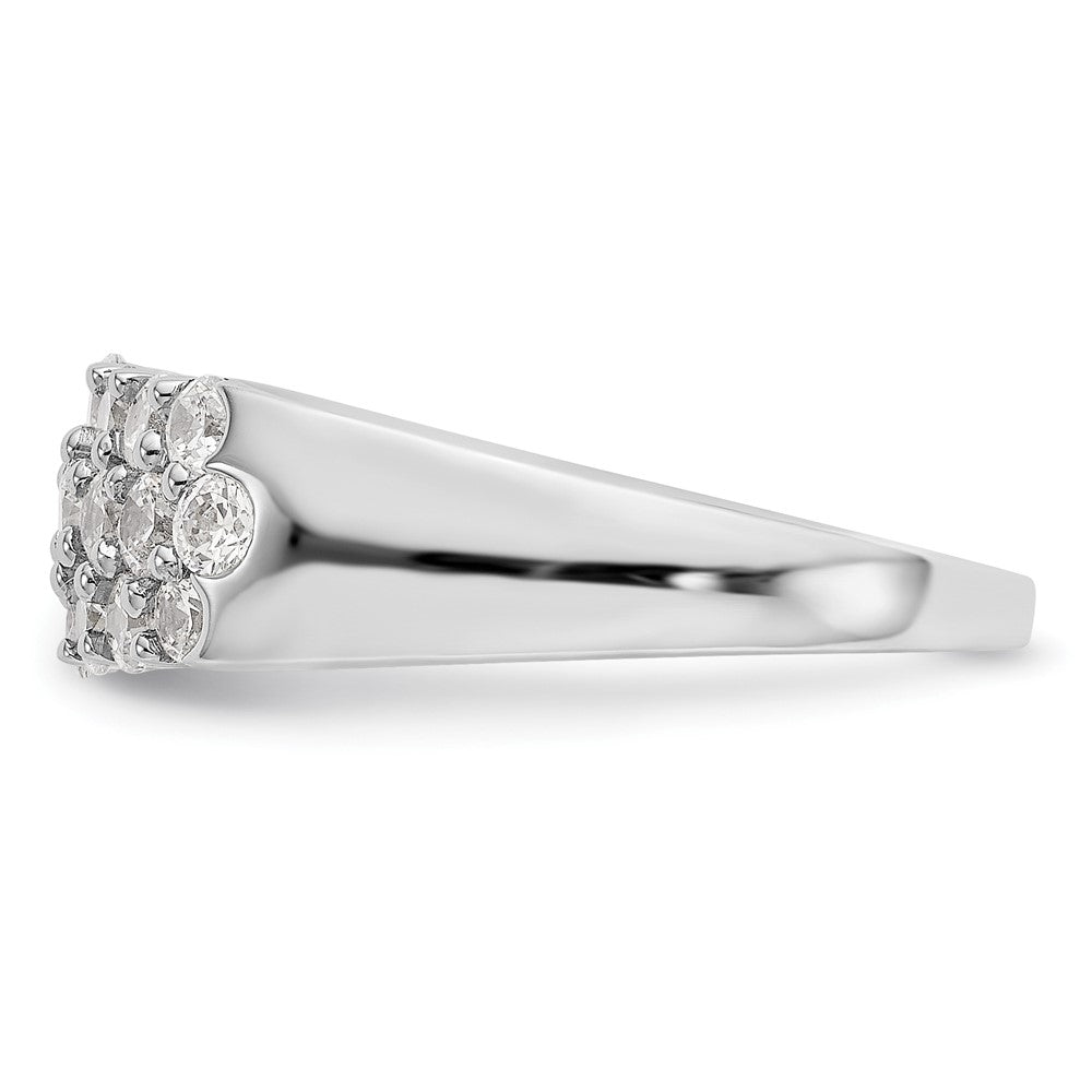 14K Weißgold Ehering mit natürlichen Diamanten