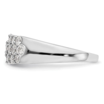 14K Weißgold Ehering mit natürlichen Diamanten