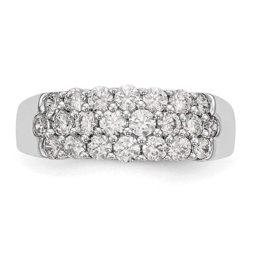 14K Weißgold Ehering mit natürlichen Diamanten