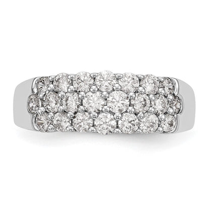 14K Weißgold Ehering mit natürlichen Diamanten