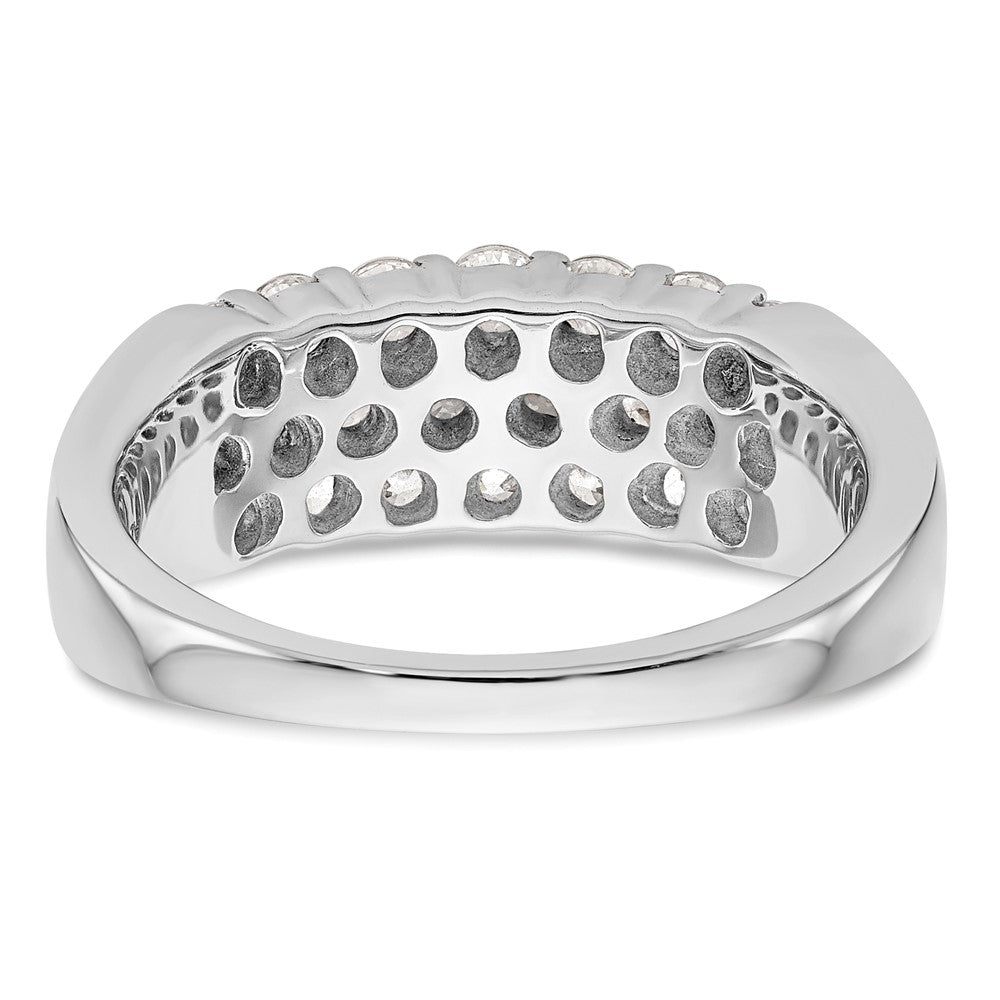 14K Weißgold Ehering mit natürlichen Diamanten