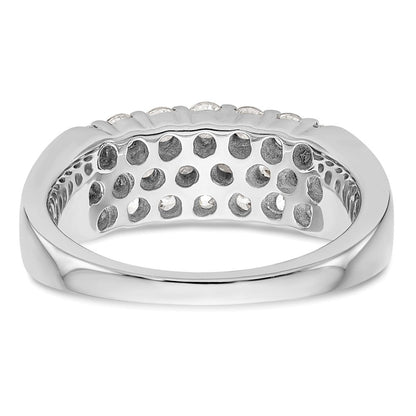 14K Weißgold Ehering mit natürlichen Diamanten