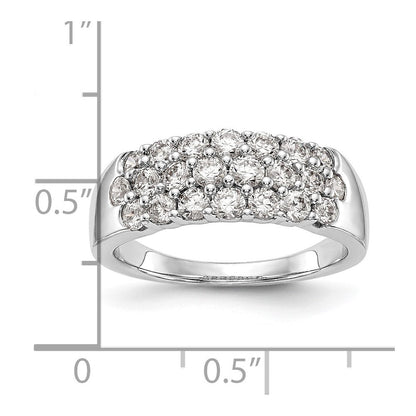 14K Weißgold Ehering mit natürlichen Diamanten