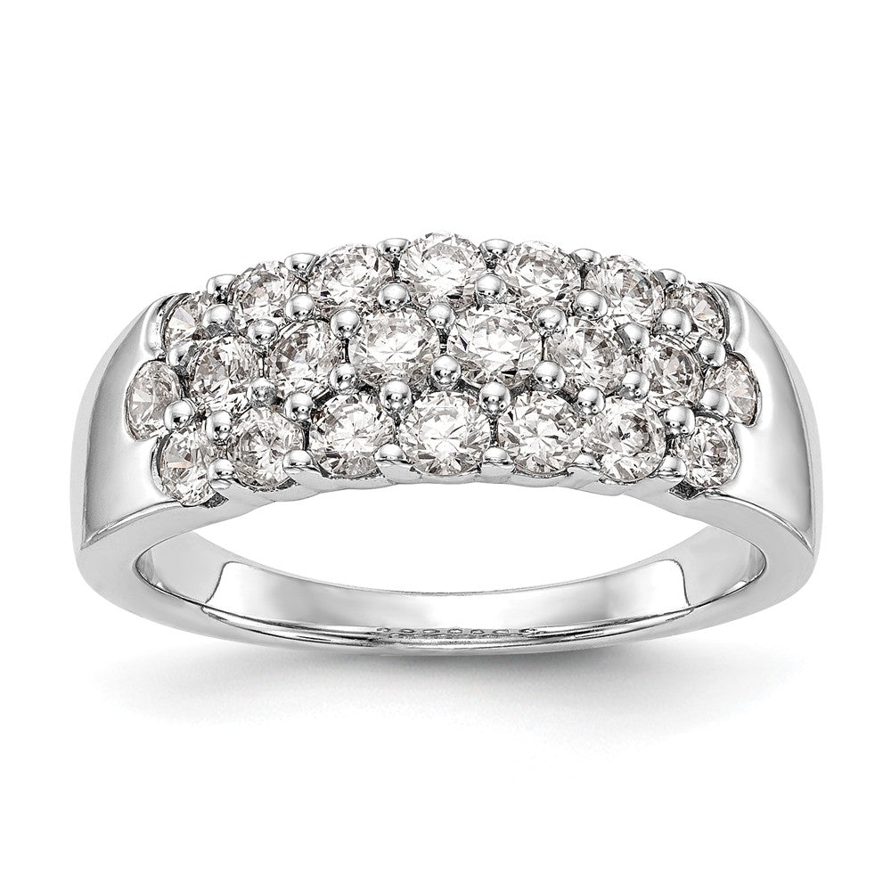 14K Weißgold Ehering mit natürlichen Diamanten