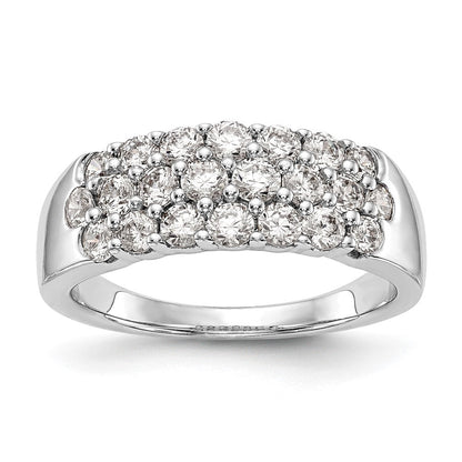 14K Weißgold Ehering mit natürlichen Diamanten