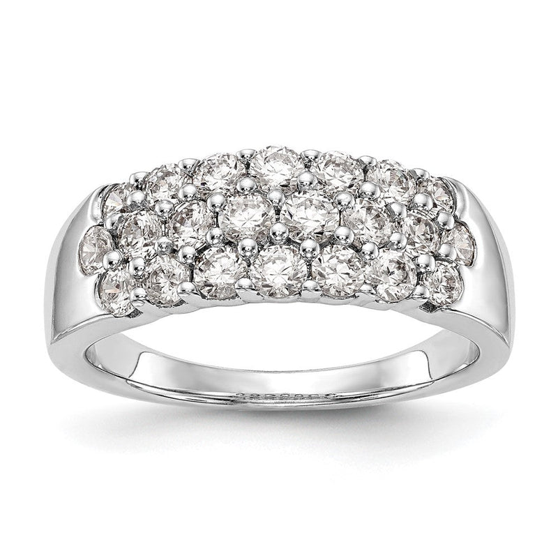 14K Weißgold Ehering mit natürlichen Diamanten, 1,19 ct Gesamtgewicht