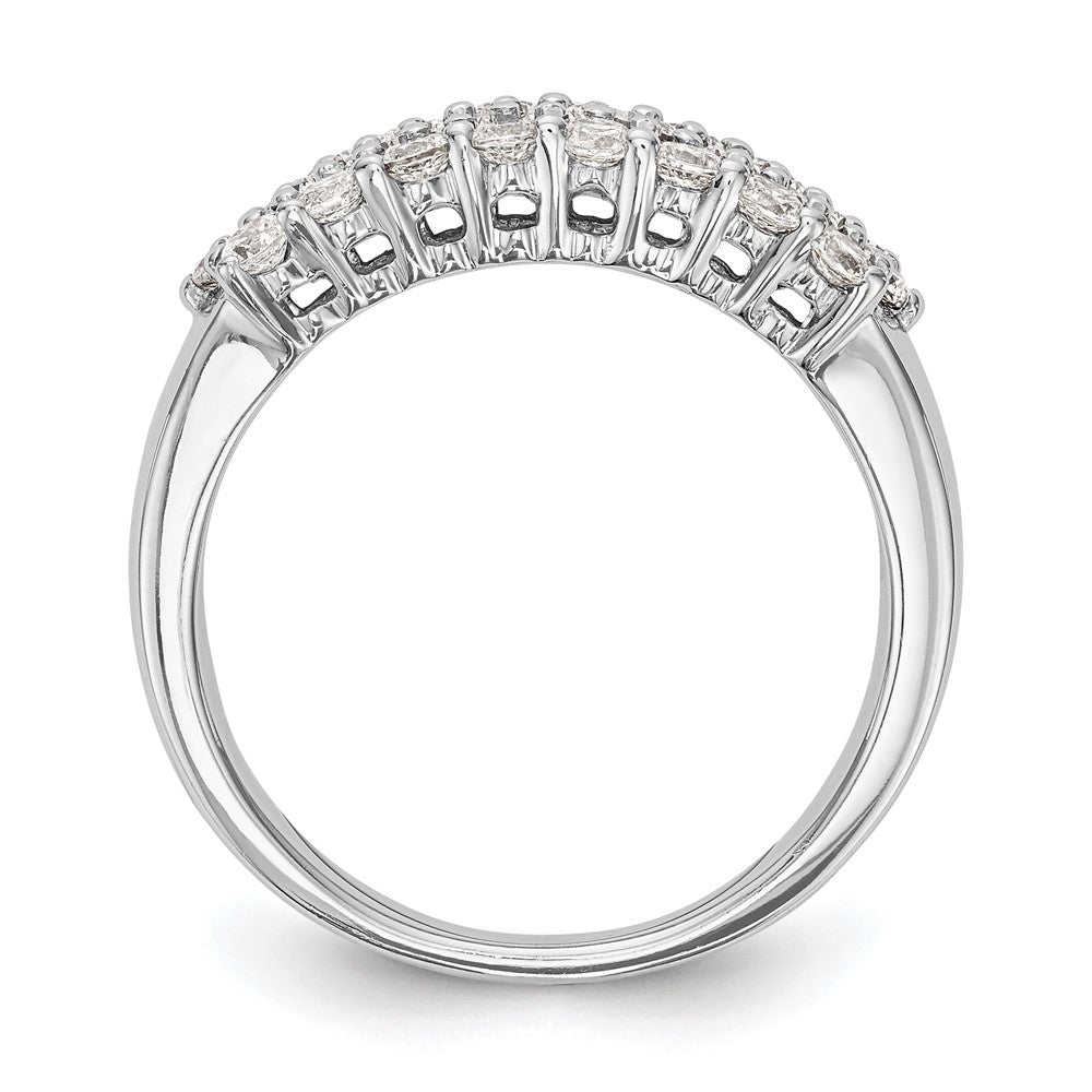 14K Weißgold Ehering mit natürlichen Diamanten
