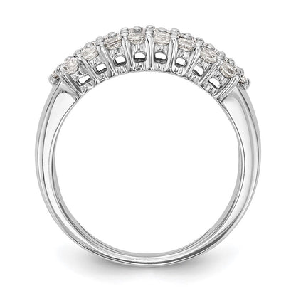 14K Weißgold Ehering mit natürlichen Diamanten