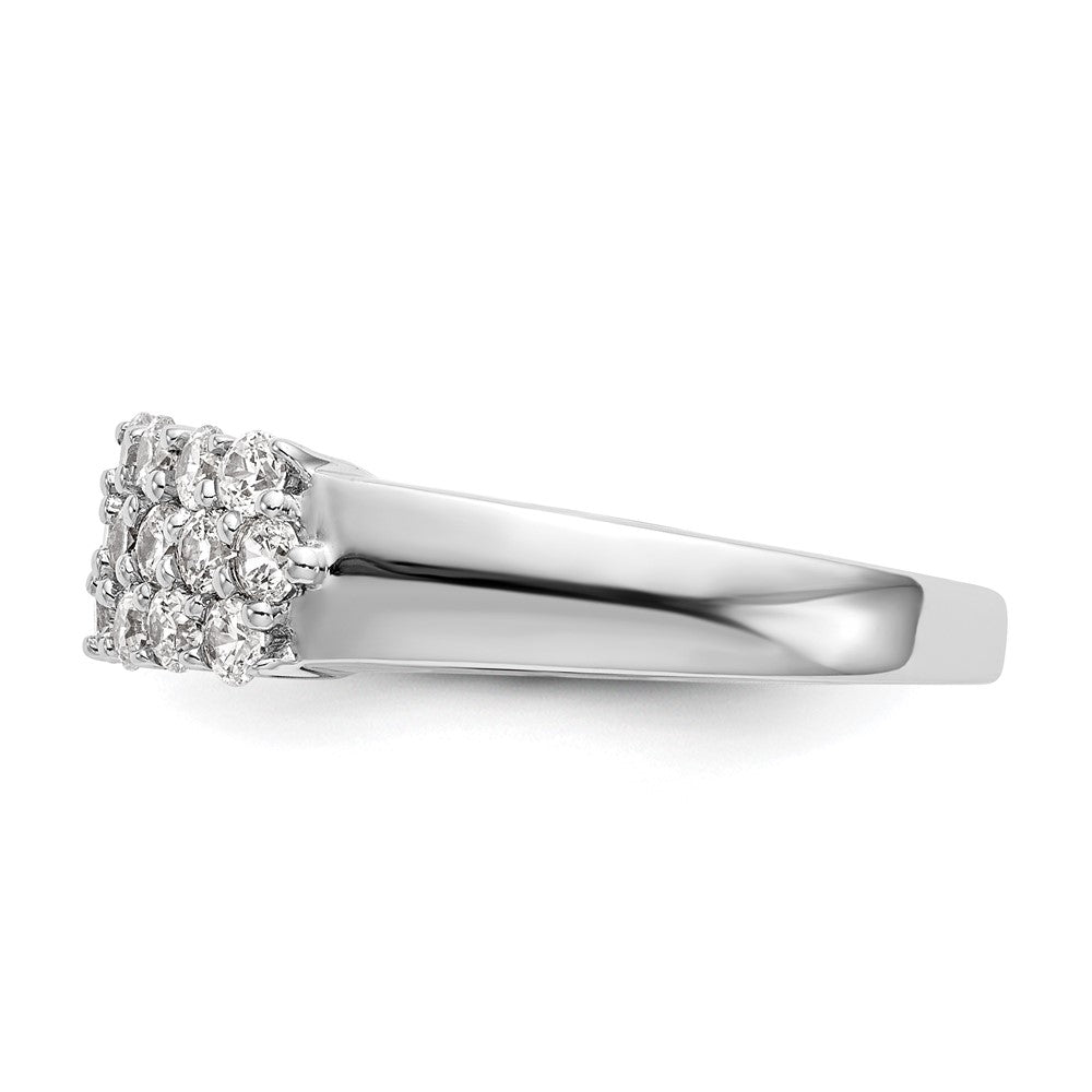 14K Weißgold Ehering mit natürlichen Diamanten