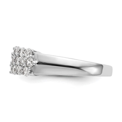14K Weißgold Ehering mit natürlichen Diamanten