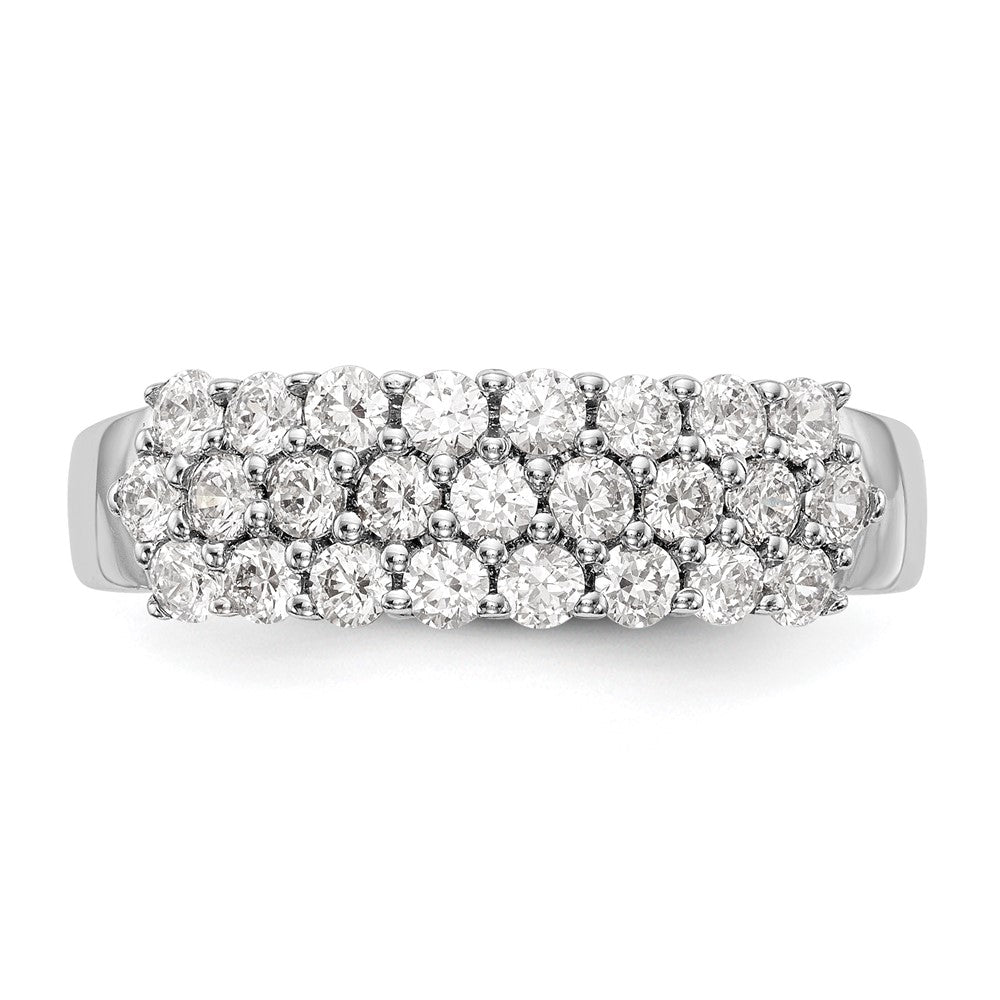 14K Weißgold Ehering mit natürlichen Diamanten