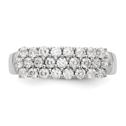 14K Weißgold Ehering mit natürlichen Diamanten