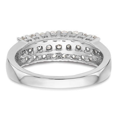14K Weißgold Ehering mit natürlichen Diamanten