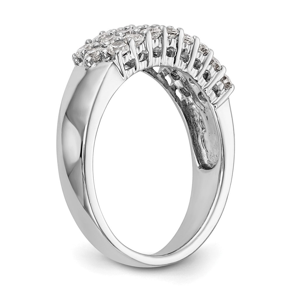14K Weißgold Ehering mit natürlichen Diamanten