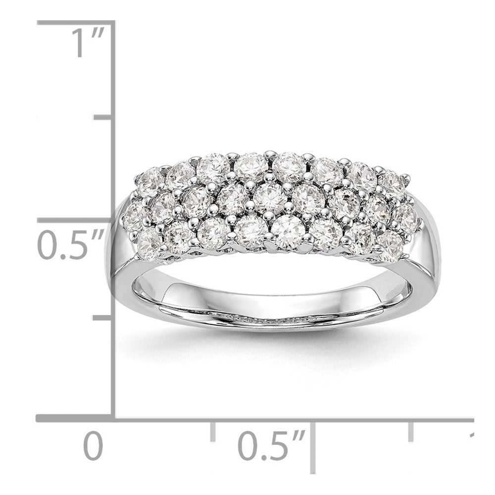 14K Weißgold Ehering mit natürlichen Diamanten