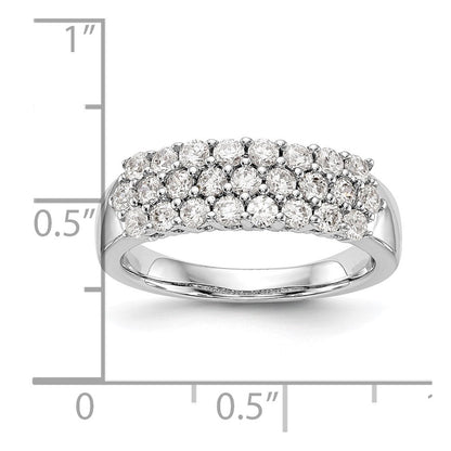 14K Weißgold Ehering mit natürlichen Diamanten