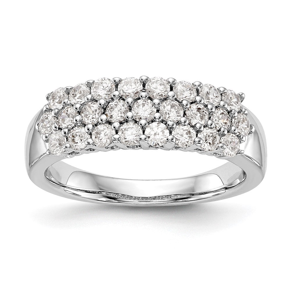 14K Weißgold Ehering mit natürlichen Diamanten