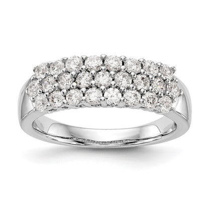 14K Weißgold Ehering mit natürlichen Diamanten