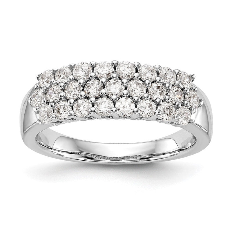 14K Weißgold Ehering mit natürlichen Diamanten 1 ct. Gesamtgewicht