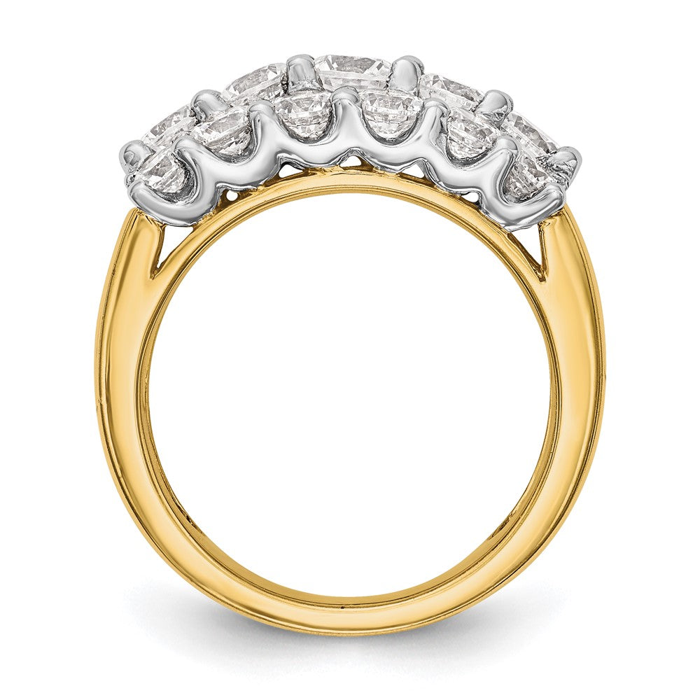 14K Bicolor Gold Ehering mit natürlichen Diamanten, 2,9 ct Gesamtgewicht