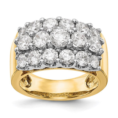 14K Bicolor Gold Ehering mit natürlichen Diamanten, 2,9 ct Gesamtgewicht