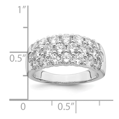 14K Weißgold Ring mit 2,5 ct. im Labor gezüchteten Diamanten, VS/SI, Fashion-Design