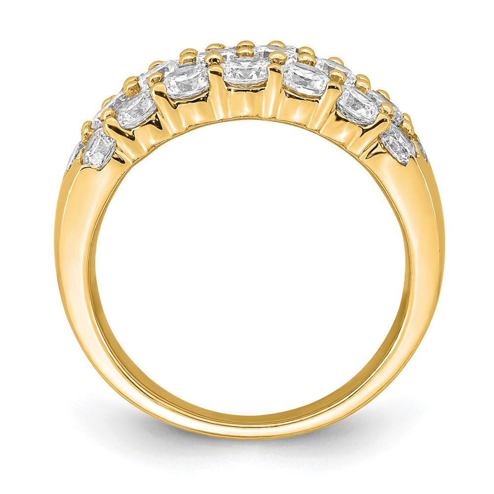 14K Gelbgold Ring mit 2,5 ct. im Labor gezüchteten Diamanten, VS/SI, Fashion