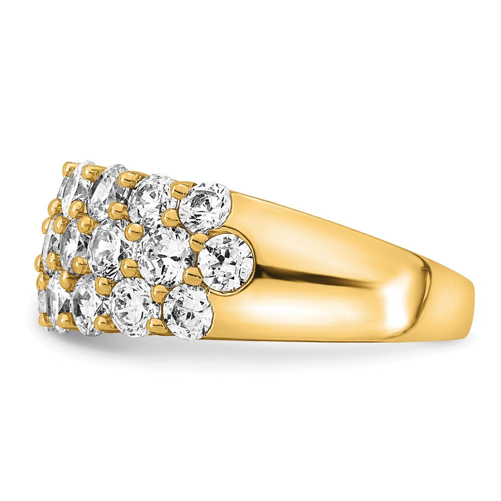14K Gelbgold Ring mit 2,5 ct. im Labor gezüchteten Diamanten, VS/SI, Fashion