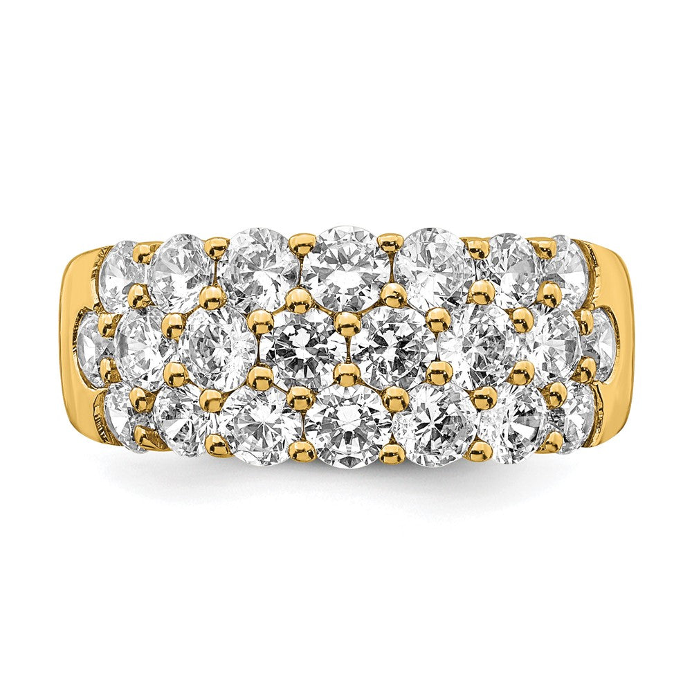 14K Gelbgold Ring mit 2,5 ct. im Labor gezüchteten Diamanten, VS/SI, Fashion
