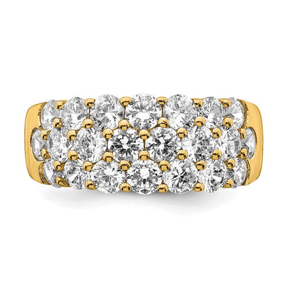 14K Gelbgold Ring mit 2,5 ct. im Labor gezüchteten Diamanten, VS/SI, Fashion
