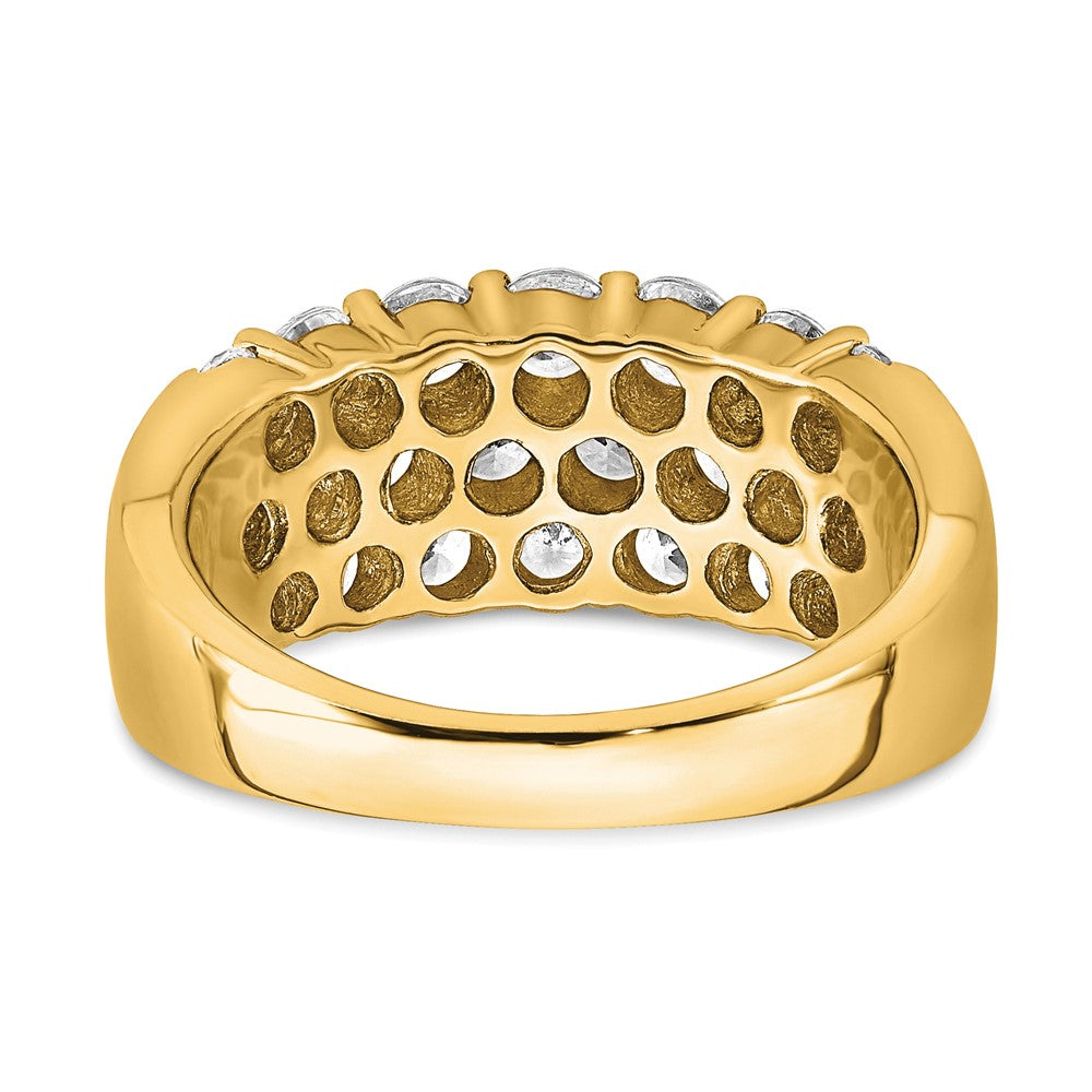 14K Gelbgold Ring mit 2,5 ct. im Labor gezüchteten Diamanten, VS/SI, Fashion