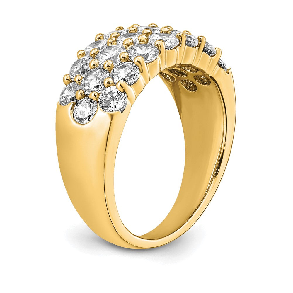 14K Gelbgold Ring mit 2,5 ct. im Labor gezüchteten Diamanten, VS/SI, Fashion