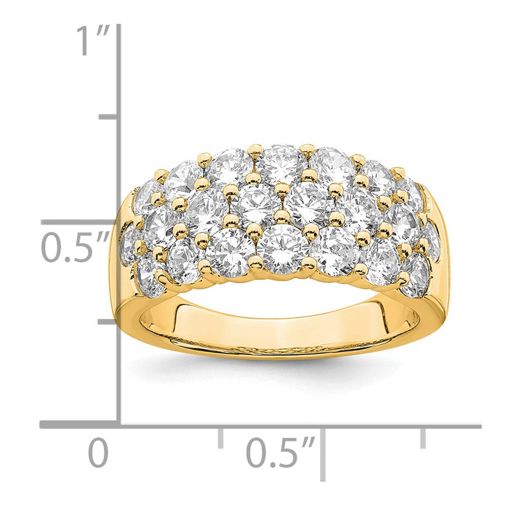 14K Gelbgold Ring mit 2,5 ct. im Labor gezüchteten Diamanten, VS/SI, Fashion