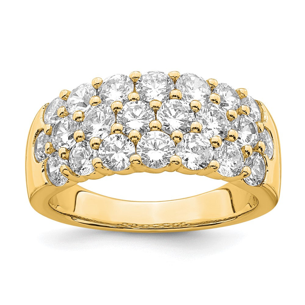 14K Gelbgold Ring mit 2,5 ct. im Labor gezüchteten Diamanten, VS/SI, Fashion