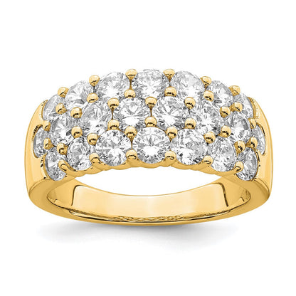 14K Gelbgold Ring mit 2,5 ct. im Labor gezüchteten Diamanten, VS/SI, Fashion